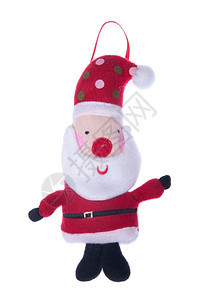 帽子圣诞老人装饰品在白色背景上被孤立充满活力季节图片
