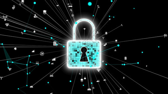 机密的动画片有远见网络安全加密技术保护数据隐私3D渲染计算机图形有远见的网络安全加密技术保护数据隐私图片