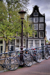 在古老的阿姆斯特丹镇内地的景象格拉赫滕特颜色图片