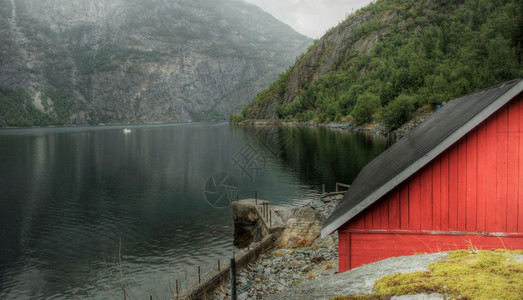 荒野自然夏日的挪威风景观夏天图片