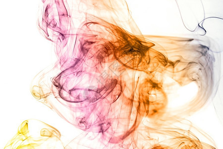 抽象的彩色烟雾孤立背景香味细节蒸汽图片