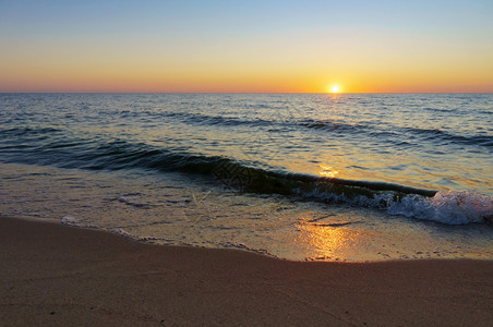 海上日落风景图片