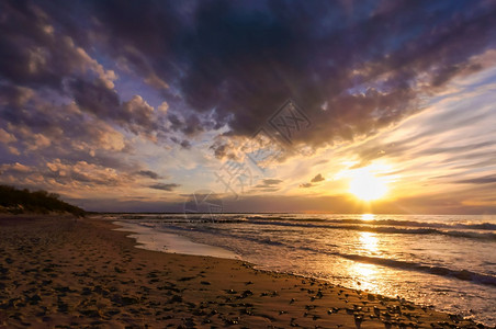 海上落日夕阳图片