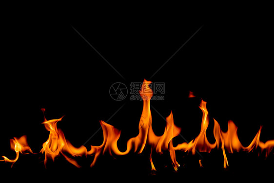 力量高的抽象艺术背景的火焰燃烧红色热火花上升烈橙光闪耀的飞行粒子复制图片