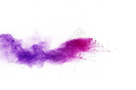台风预警白色背景holi节的紫色粉末摘要海浪美丽的飞设计图片