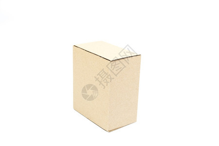 白色背景形矩纸框上的白色背景棕纸盒可以很容易地安装包递送图片
