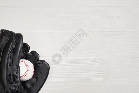 皮革带有棒球复制空间的顶面手套闲暇锻炼图片