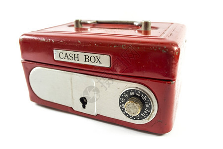 富有的红色钱箱白背景上的红钱箱保险柜富裕图片