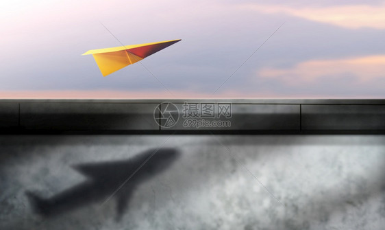 火箭想象大初创和动力运概念文件空中计划在飞行阴影下作为墙上的飞机动商业图片