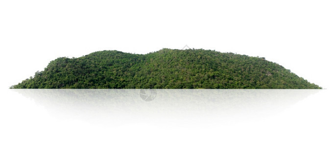 岩石白色背景树隔离的全板山色白的范围图片