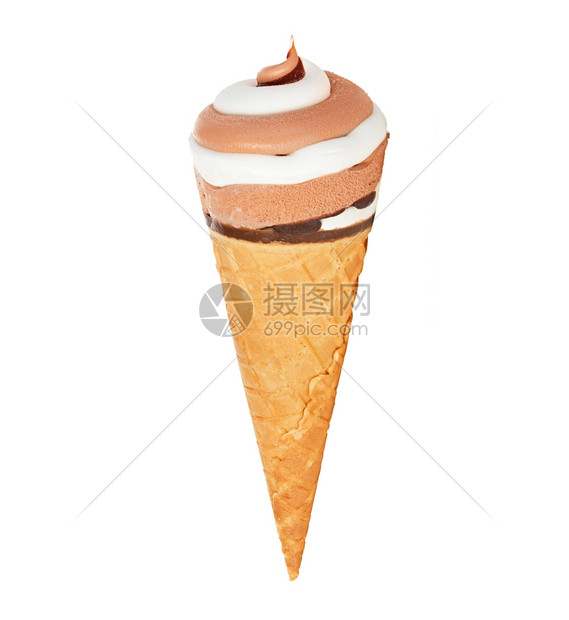 熔化甜的寒冷孤立冰淇淋图片