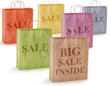 商品奢华购物概念空袋目的图片