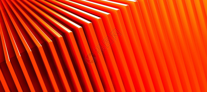 银连接抽象的橙色金属图案背景三维插结构体图片
