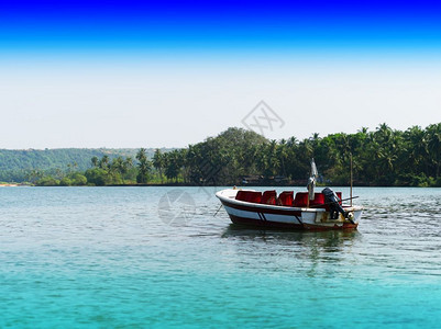 横向生动的印度船景背明信片旅游户外图片