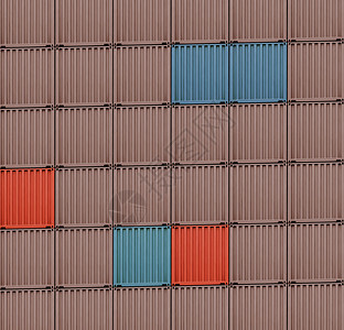 海关出口堆叠的在码头多色货运集装箱的背景情况船坞图片