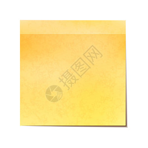 黄色的纸孤立在白背景上的黄便笺孤立在白色上的黄便笺信图片
