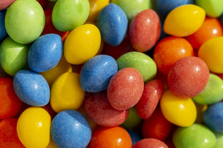 含糖的食物高清晰度照片顶端视图彩色果冻豆优质照片高品充满活力图片