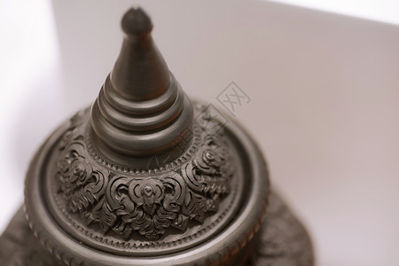 古代传统土陶瓷背景的原始工艺装饰风格水壶锅图片