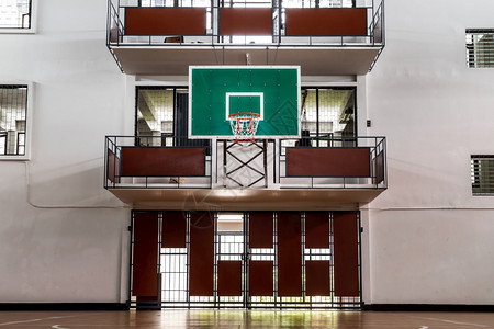 建筑学空洞的体育馆室内运动篮球环一个厅内务部复制空间选择焦点屋顶图片