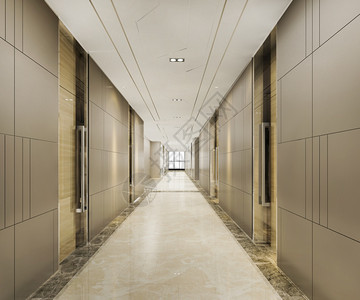 大厅3d提供现代奢侈木材和瓷砖旅馆走廊住宅筒灯图片