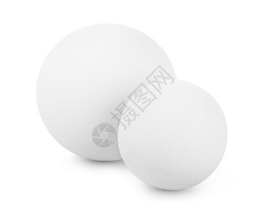 斗蛋游戏目的两个白球在色背景上隔离两个白球剪下圆形的设计图片