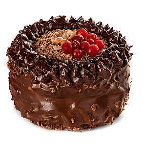 海绵烹饪孤立的巧克力蛋糕自制图片