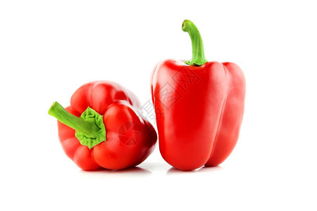 一种成熟白色背景的红辣椒白色背景的红辣椒露图片