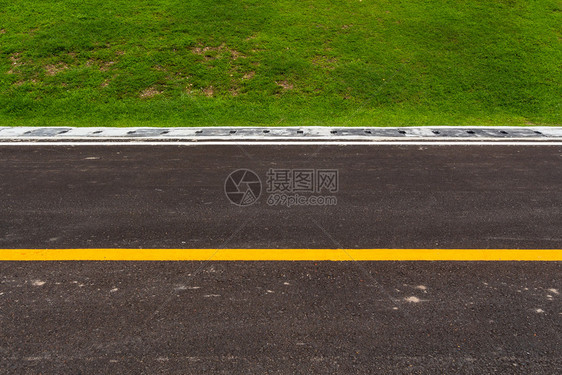 质地带有标记线的平面道路白条纹理背景空的划分图片