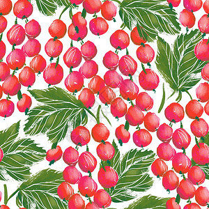 用于纺织壁纸包装网络背景和其他模式以红草莓填充无缝图案设计新鲜的饮食红色图片