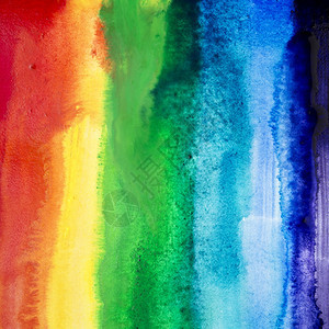 纸有创造力的彩虹色水笔触图片
