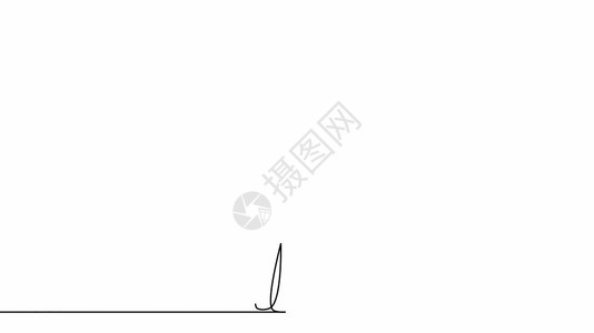 黑线条自画单连续线女背部的简单动画美丽女模型孤立随意的动画片背景