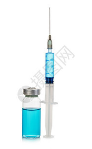 疫苗瓶与注射器图片