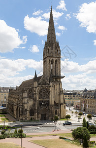 一种圣皮埃尔教堂是一个罗马天主教堂专门为圣彼得服务位于法国北部诺曼底Caen市中心Caen欧洲旅游图片