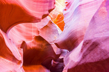洞穴美国亚利桑那州Page附近纳瓦霍保留地的AntelopeCanyon西南旅游图片