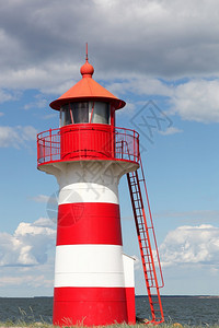 海丹麦的Oddesund灯塔天空奥德松图片