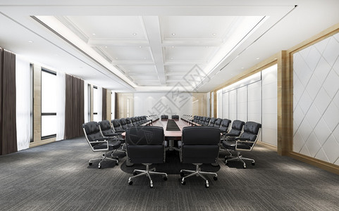 活的内部3d在高楼办公大上提供商务会议室业图片