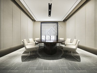 门3d在高楼办公大上提供商务会议室空的公司图片