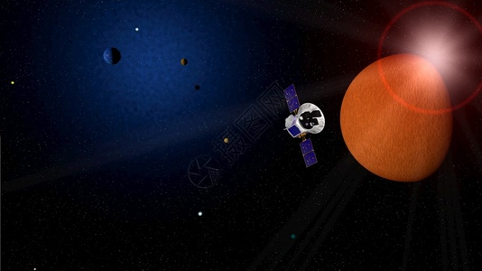 明亮的穿越空间探索外行星3D图例的太空望远镜TESS该望远镜通过空间穿梭搜索外行星3D插图苔丝发现图片