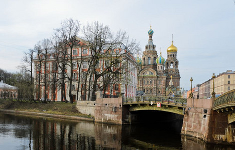 俄罗斯圣彼得堡救世主关于血流成的教堂建筑学历史会图片