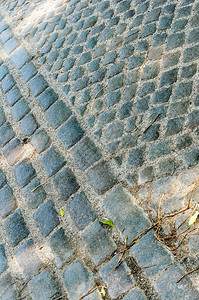 摊铺机城市的光滑铺路石鹅卵加里宁格勒图片