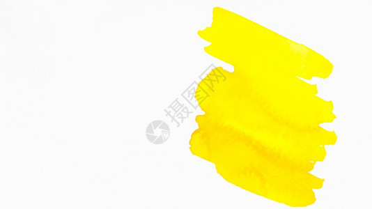 有创造力的黄色画笔描边孤立白色背景高分辨率照片黄色画笔描边孤立白色背景高质量照片抽象的墨水图片
