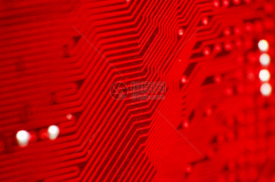 红色通讯芯片纹路图片