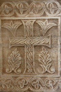 正统美丽的中世纪石头十字图片