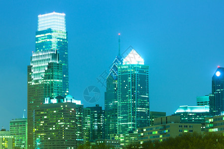 旅游灯光美国宾夕法尼亚州费城市下天线户外图片