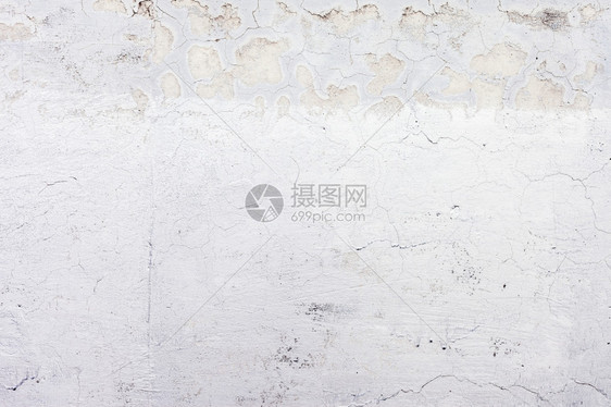 Grunge白色底面水泥旧纹理墙Grungy白色混凝土壁背景生锈的破裂垃圾摇滚图片