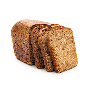 小麦砖Rye烤面包切片白底孤立顶端观光Rye烤面包切片最佳图片