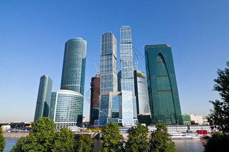 新的俄罗斯莫科市现代商业摩天大楼俄罗斯财产著名的图片