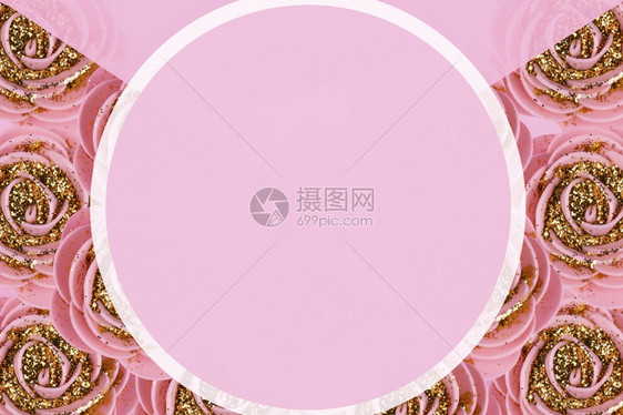 带有光亮的人工粉红色玫瑰带有文字空间的背景图像季节为了盛开图片