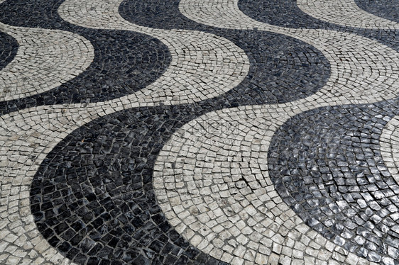 文化美丽的葡萄牙语典型传统风格的瓷地平面潮浪图片