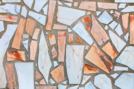 葡萄牙石头质地具有水泥面背景的多彩大理石墙图片